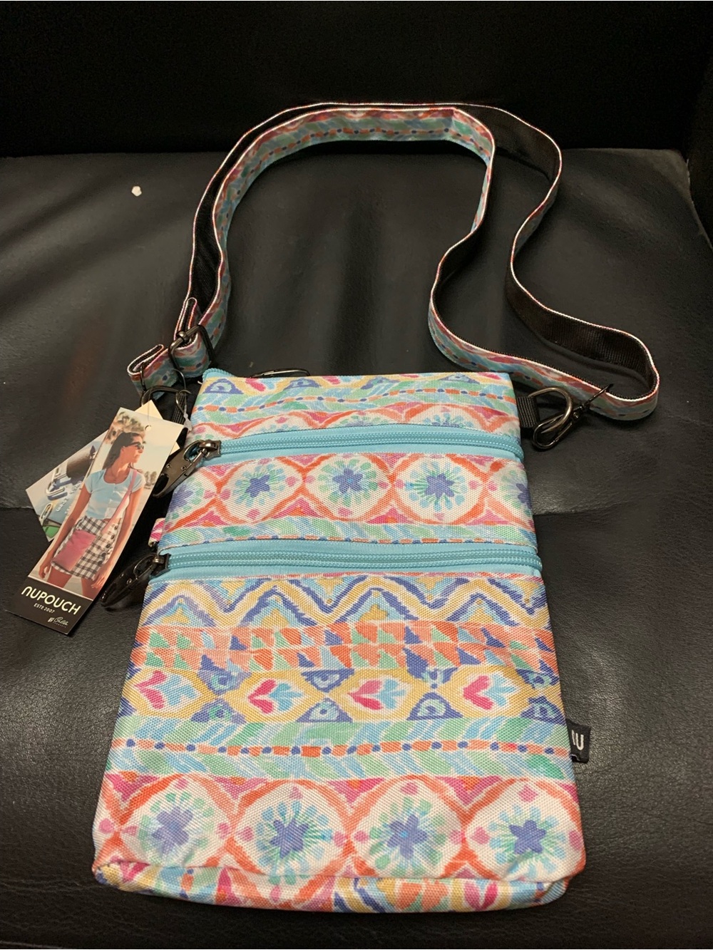 Calla Nupouch Crossbody bag inPastel Multicolor Print NWT